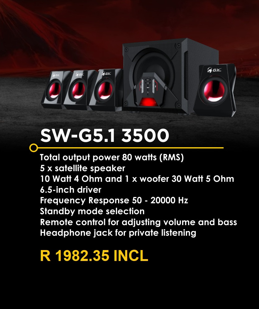 GX SW-G5.1 3500 GAMING SPEAKERS